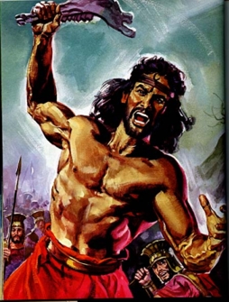 Samson tuant 1000 philistins avec une m�choire d'�ne !